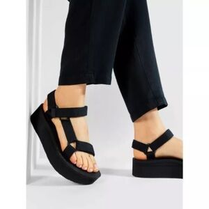 Teva Black Platform Sandals